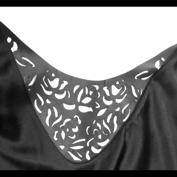 Club Monaco Collection silk and leather cami - Picture 2 of 6